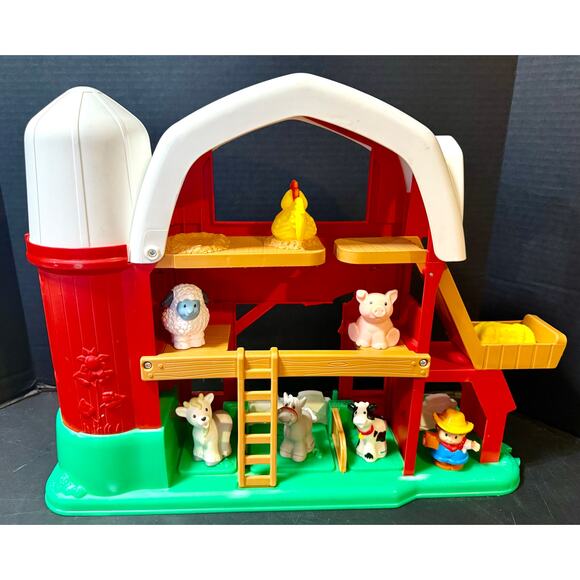 Fisher Price Little People Animal Sounds Farm 5 animals farmer hay sounds set 2 - Picture 9 of 9